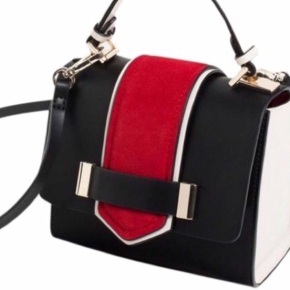 Black White Red Cross Body Bag - Picture 2 of 3